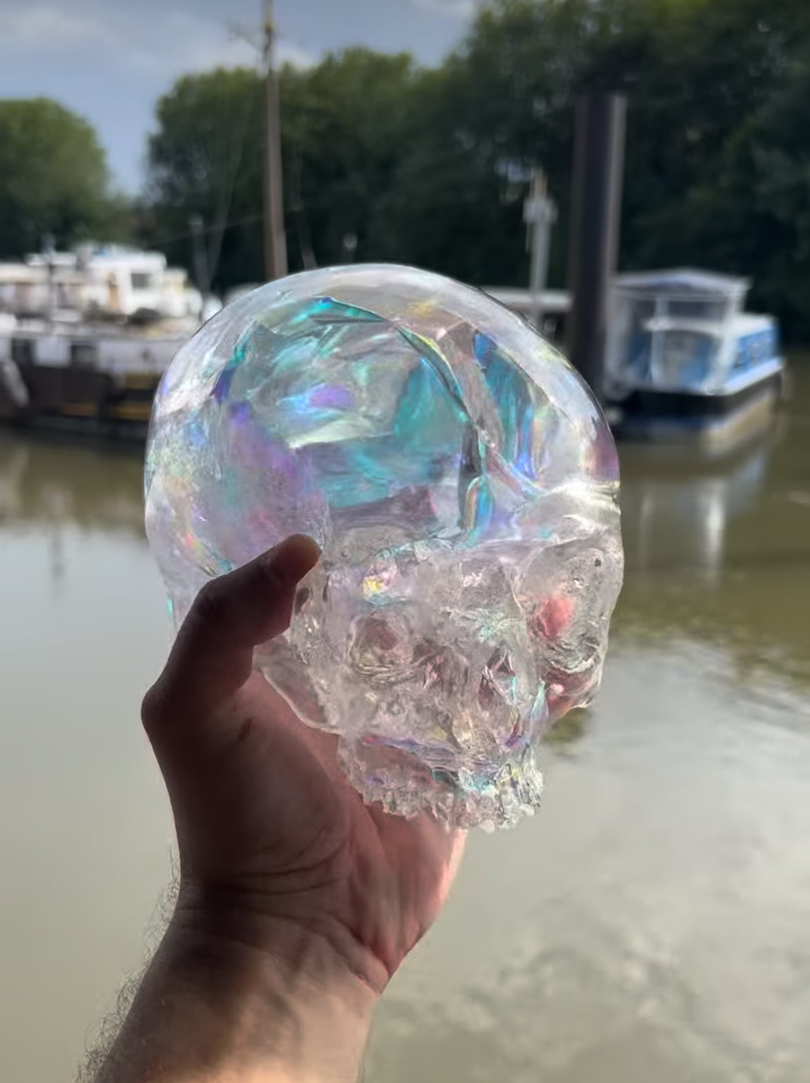Dichroic crystal skull